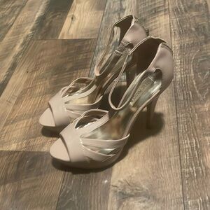 Nude Steve Madden stiletto sandals